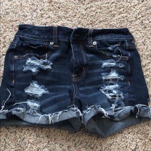 Denim Ripped Shorts
